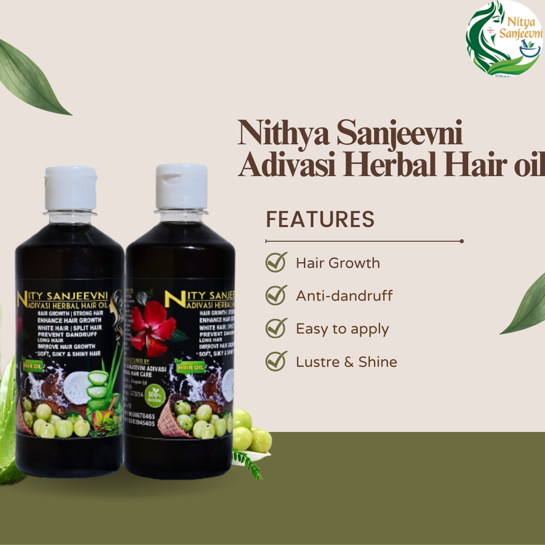 Nitya Sanjeevini Adivasi Herbal Hair Oil ✅👉