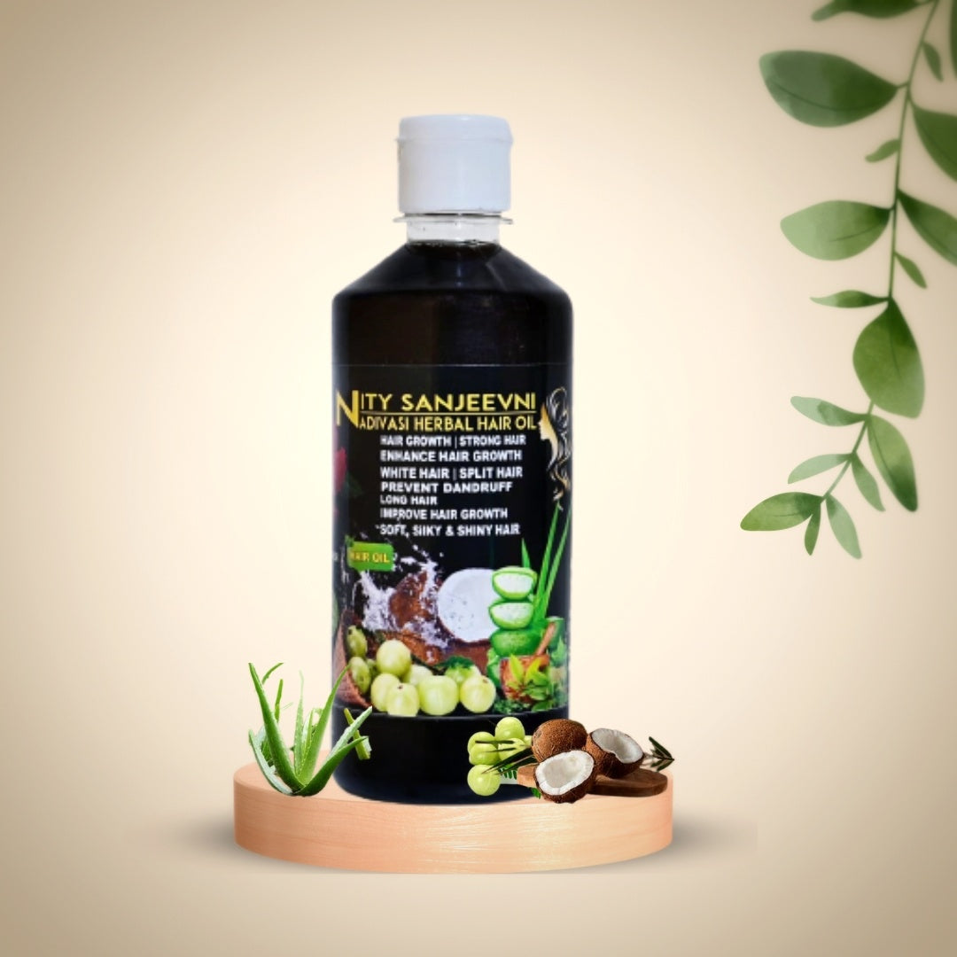 Nitya Sanjeevini Adivasi Herbal Hair Oil ✅👉