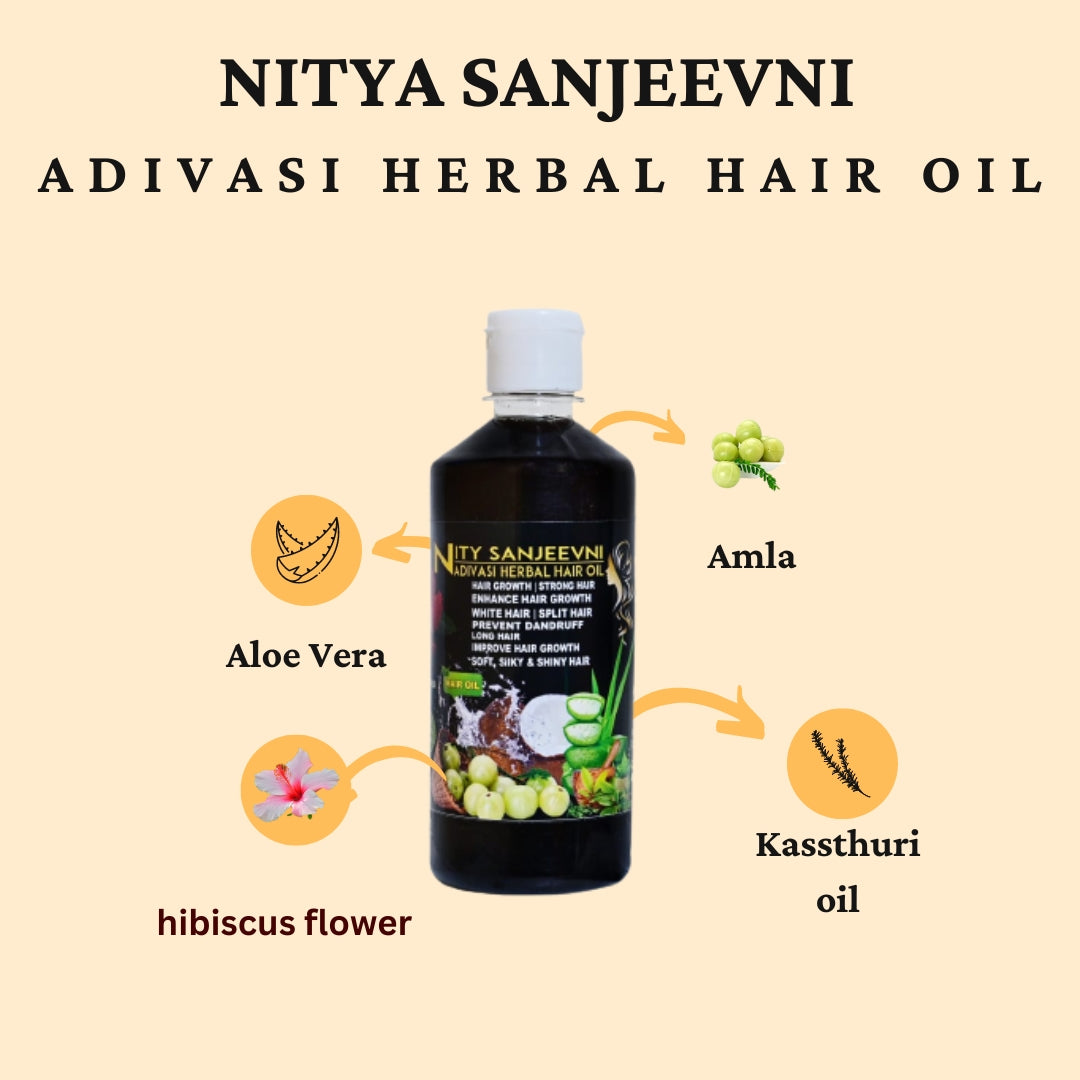 Nitya Sanjeevini Adivasi Herbal Hair Oil ✅👉